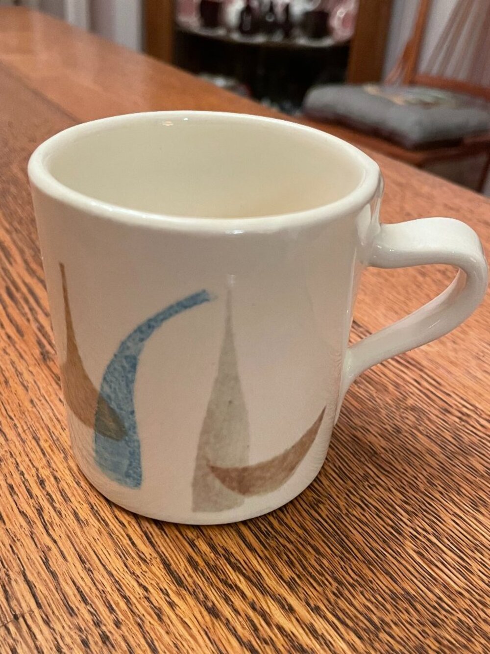 Vintage Red Wing Pottery Pompeii Style 245 Coffee Cup Mug Made in USA 9 ounces